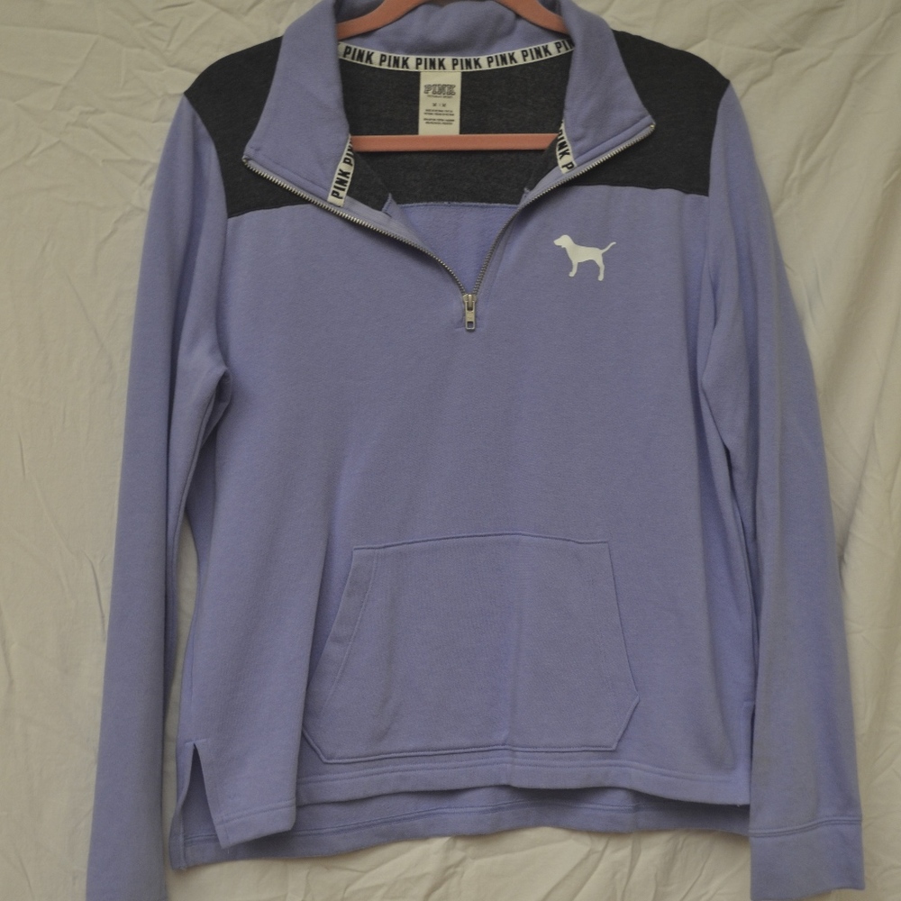 NWOT PINK Fleece Lined Quarter-Zip
